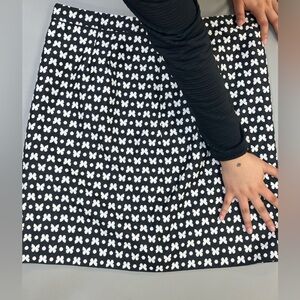 Talbots Black and White Polka Dot Skirt